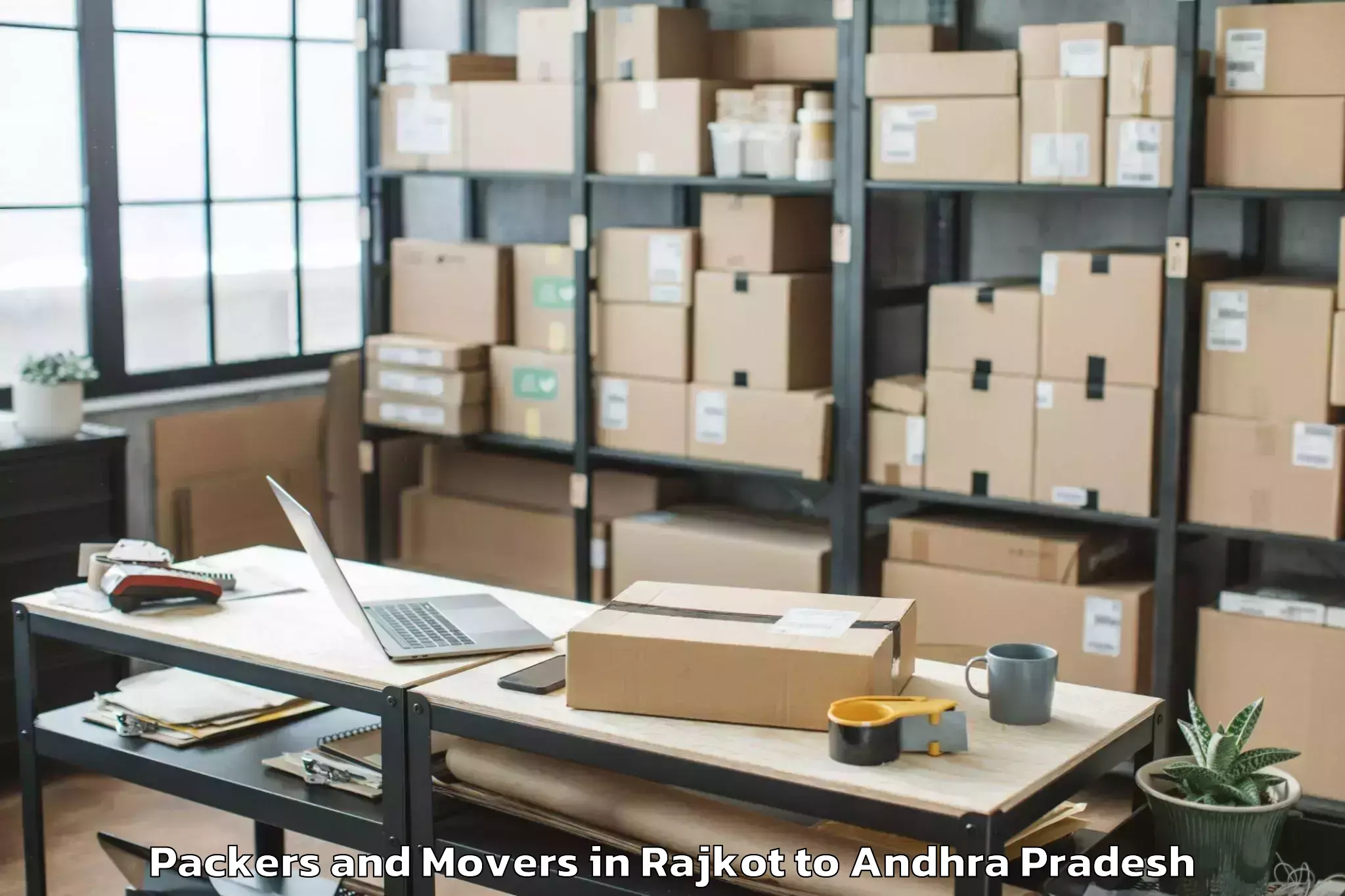 Reliable Rajkot to Yaddanapudi Packers And Movers